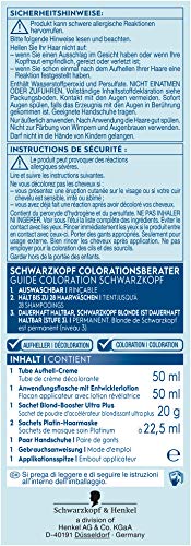 Foto von Schwarzkopf Blonde Aufheller L101 Silberblond (165 ml), Haarfärbemittel für Öl-aktiviertes Haare Aufhellen mit HaptIQ System, für bis zu 8 Stufen ohne Gelbstich