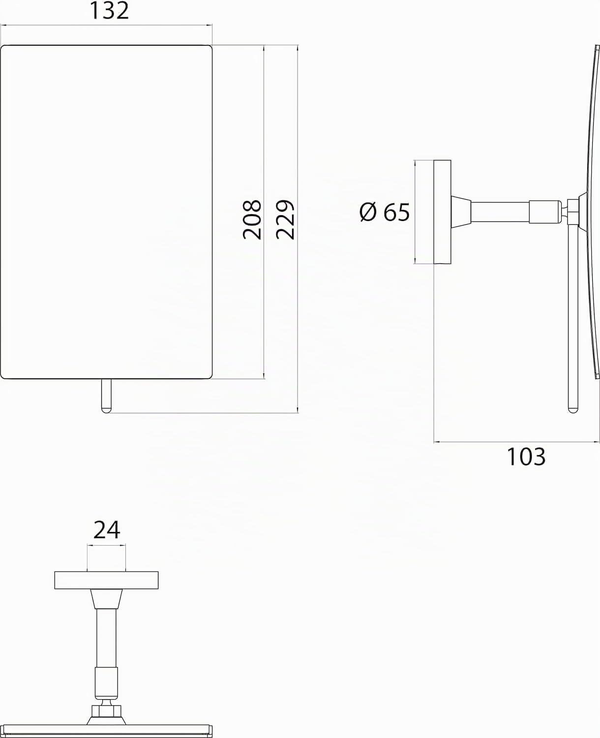 Emco Pure Miroir de Rasage et de Maquillage, grossissement x3, chromé, à Coller dans la Salle de Bain, idéal pour Le Maquillage et Le Rasage