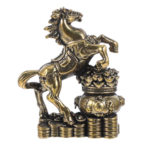 PartyKindom Messing Figur Pferd Feng Shui Dekoration Tisch Miniatur...