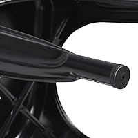 Vista 6 de Topeakmart Juego de 4 sillas de comedor de metal con respaldo alto, sillas industriales negras para interiores y exteriores, elegante comedor