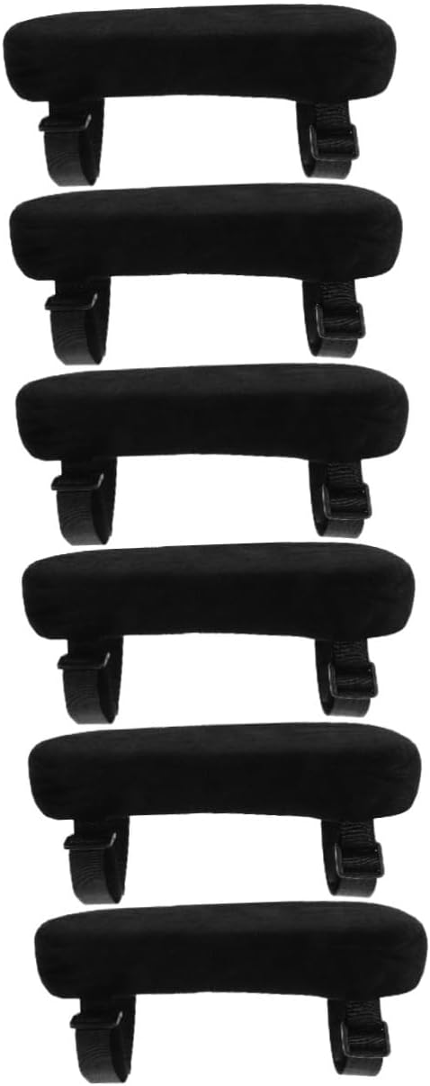 TEHAUX 6pcs Chair Arm Covers Comfortable Memory Armrest Cushions for Office Chairs Gaming and Easy to Install Fit Arm Pads for Elbow Support