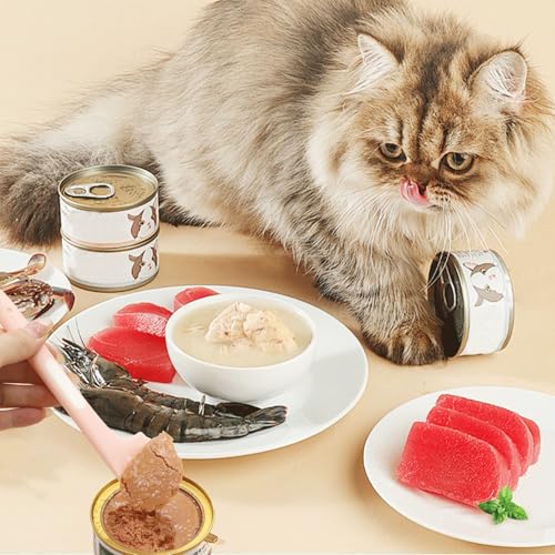 YTSMFL 6 Stück Katzenfutter Löffel, Futterlöffel Katze Dosenlöffel Tierfutterlöffel Silikon Tierfutter Dosenlöffel Mischlöffel Tierfutter Katzen Löffel Lang