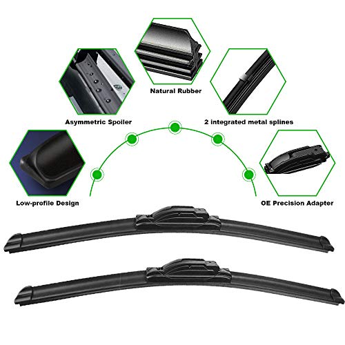Rooppa OEM QUALITY NEW 20" + 24" Premium All-Season Durable Stable And Quiet Windshield Wiper Blades (Set of 2)