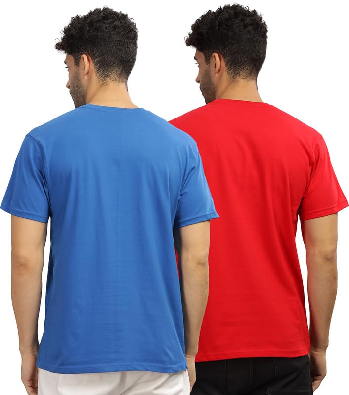 Image of XENOVAURBAN Unisex Regular Cotton Combo of 2 Solid Color Tshirt