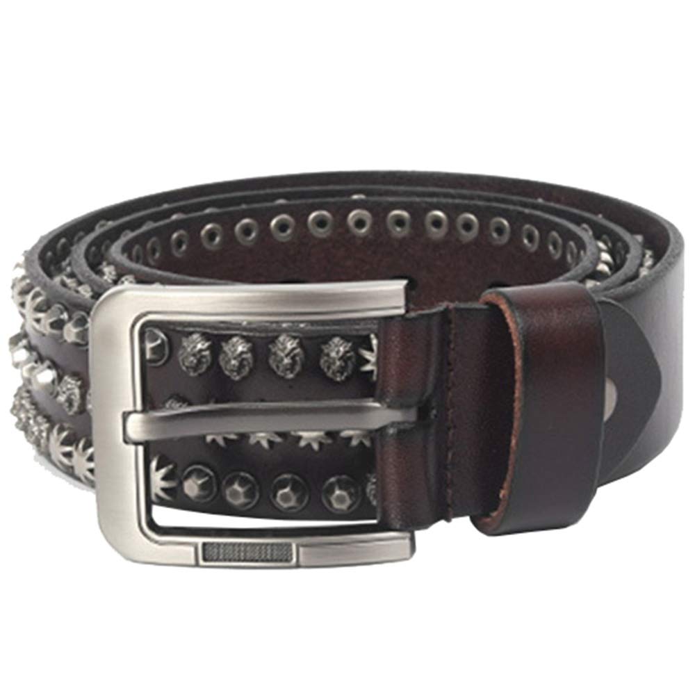 Punk-Ledergürtel Unisex Rivet Gürtel Hip Hop casual personalisierter Nietgürtel Handmade Mode Trend Style Einstellbare Größe für Jeanshosen