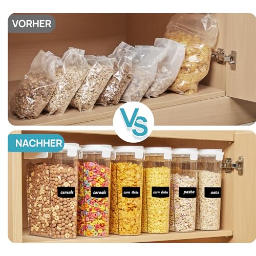 image for Vtopmart Cereal Containers Set, 3 PCS Airtight Food Storage Container 