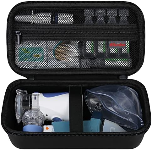 Elonbo Carrying Case for Portable Handheld Inhaler Nebulizer Machine, Black