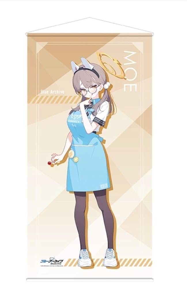 ローソン限定 描き下ろしタペストリー Amazon.co.jp: ブルアカ ローソンコラボ 特大タペストリー モエ
