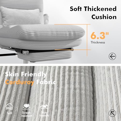 Image of GXJ Criss Cross Legged Office Chair with Flip-up Arms, Footrest, G800 Plus
