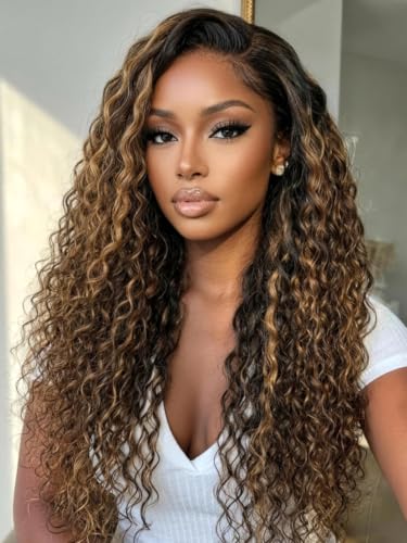 UNICE Water Wave Human Hair Wig, 7x5 Bye Bye Slip Glueless Lace Front Wig