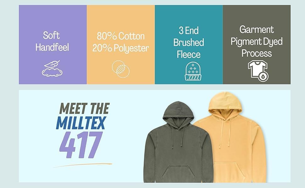 Unisex Poly Cotton Hoodie | Fleece Pullover with Double Layer Hood and Pocket | Casual Wear Sweatshirt 417 - Image 7