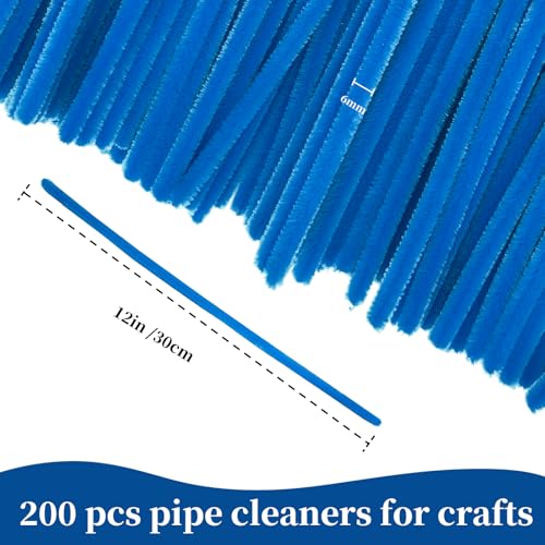 Image of Blue Pipe Cleaners,Pipe Cleaners Craft,Arts and Crafts,Craft Supplies,Art Supplies,School Halloween Party Treat Bags,Girl Toys