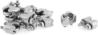 New Lon0167 M2 Wire Featured Rope U Bolt Reliable Efficacy Cable Clamp Clips Silver Tone 12pcs(id:9ef e9 0b)