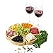 Boodboo Bamboo Food Tray - All-Natural Vegan Friendly Wooden Serving Tray - 360-Degree Rotating Party Tray - Perfect for Parties, Holidays, Family Dinners, and More - 12 Inches