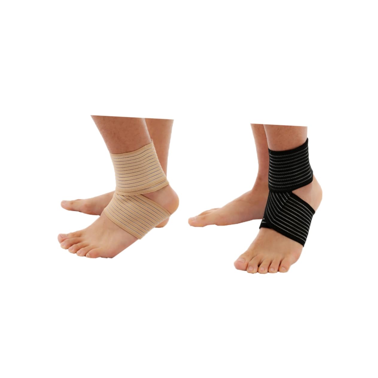 FOMIYES 2 Pack Ankle Braces for Women Men Compression Ankle Sleeves Sticky Design for Enhanced Support