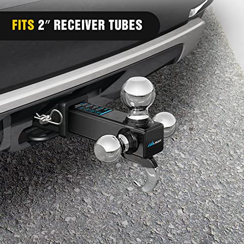 Image of Nilight Shackle Hitch Receiver 2Inch 45000 LBs Breaking Strength 3 /4 inch D Ring w /Trailer Pin Heavy Duty Solid Recovery Towing Kit for Trucks Jeeps Off Road