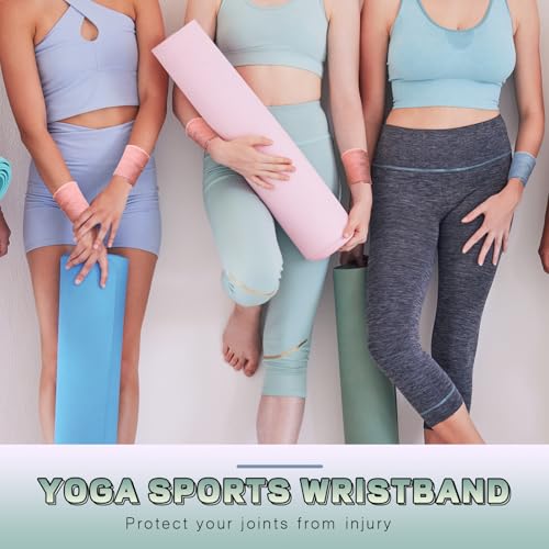 Image of WILLBOND 8 Pack Wrist Sweatbands Sports Wristbands Tennis Sweatbands Neon 80s Thick Cotton Gymnastics Sweat Band Athletic Football Soccer Sports Wristband for Men Women Party