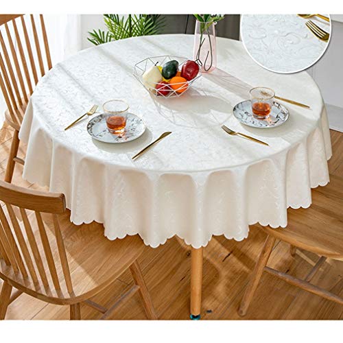 テーブルクロス 円形 撥水加工 テーブルカバー ジャガード織り 花柄 おしゃれ 厚手 260cm 耐熱 防油 防汚 食卓カバー ビニール 洗える 北欧風 インテリア用品 家庭用 結婚式 ウェディング パーティー お手入れ簡単