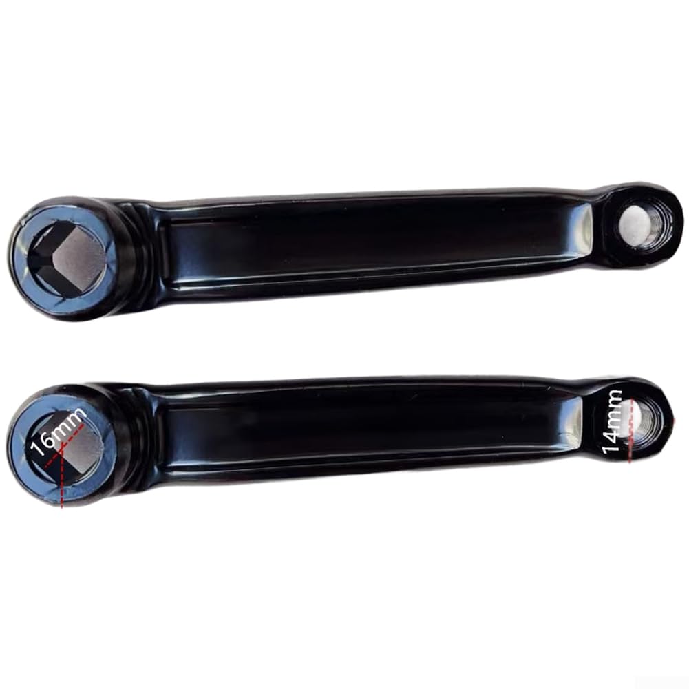 Stationary Bike Crankset 16x16mm Square Hole Pedal Arm Set Left and Right for Indoor Cycling Exercise Equipment Home Fitness Repair