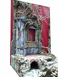Crèche liège et Bois Napoletano Temple pour bergers 25 cm Crib 40 x 35 cm Haut 70 cm Bergers Figurines crèche ricevi Un Porte-clés S.G. arménien Artisanales Shepherds Crib NIC 90