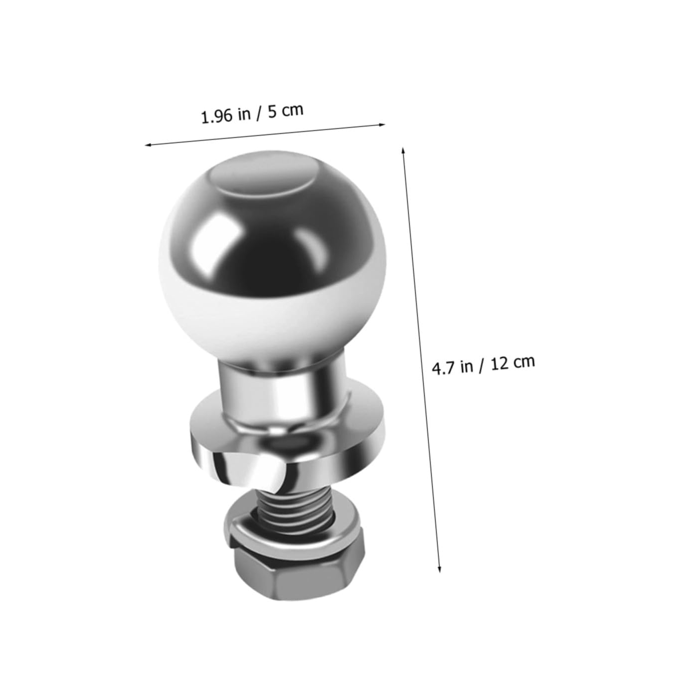 Cabilock Bola de Enganche de Remolque Metal Plata M22x50 Mm 50mm