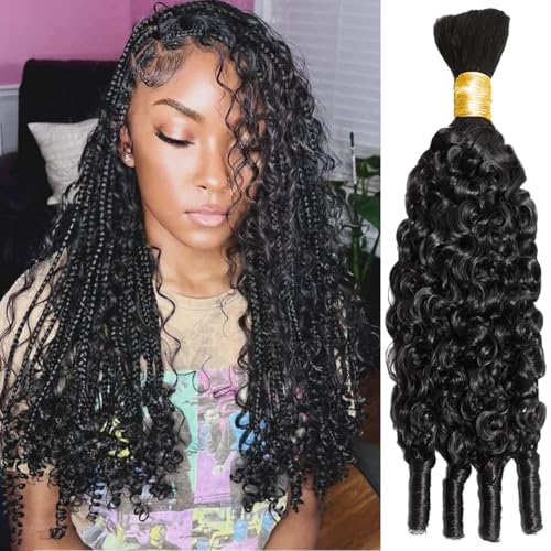 15A Human Braiding Hair for Boho Braids Burmese Curly Spiral Ends Bulk 100% Unprocessed Virgin Hair 16 Inch 1 Bundles/Lot 60g/1Pack Salon-Quality(60g Spiral Curly Ends 1 Bundle 16 Inch)