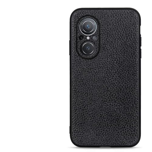 Coque Huawei Nova 9 SE cuir véritable noir protection mince rigide