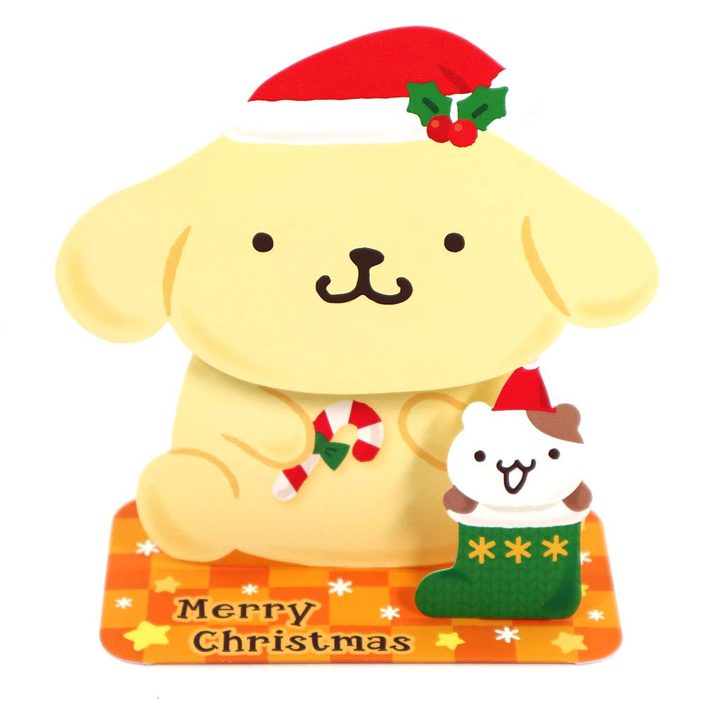 Amazon | クリスマスカード 洋風 サンリオ S6185 ポムポムプリン顔ゆれ