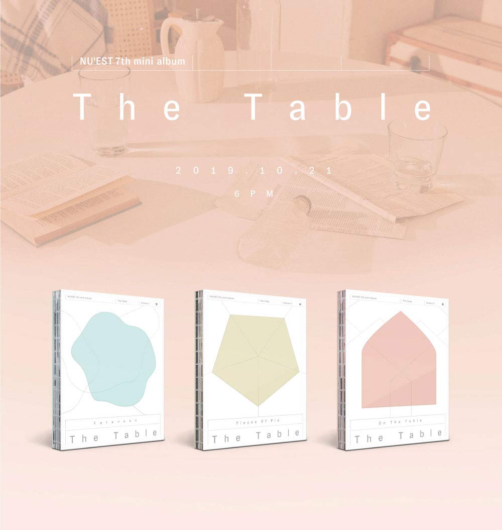 Pledis Entertainment NUEST NU'EST - The Table [Random ver.] (7th Mini Album) Album+Folded Poster+Extra Photocards Set