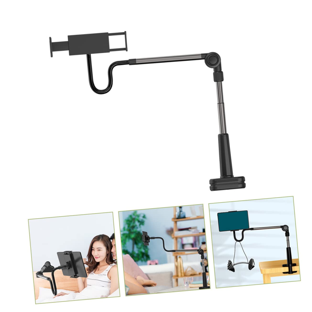 Soporte para Teléfono Móvil Brazo Flexible Montaje Superior para Grabaciones De Video y Streaming Compatible Smartphones y Tablets