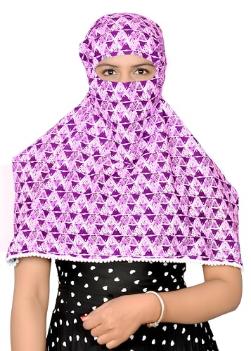 Image of Women Girls Cotton Female Scarf Cum Mask Face Cover Wrap Indigo Multi Purpose Uses Blue Printed