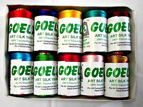 AM Goelx Art Silk Yarn for Jewellery Making Multipack