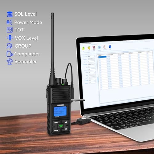 Image of SAMCOM FPCN30A Radios Walkie Talkies Long Range Business Commercial Professional UHF 2 Way Radios Two-Way Radio(6 Pack) with 6 Way Multi Gang Charger & Earpieces