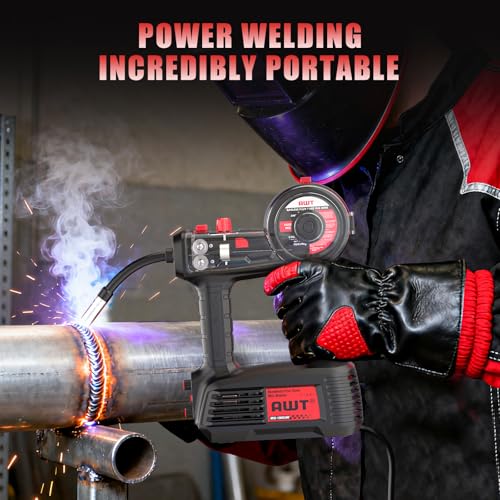 Image of AWT 100A Handheld MIG Welder Machine,2025 Newest 110V Flux Core MIG Welder Machine with 360Mig Torch,Portable Gasless MIG Welding Machine,Hand Held Inverter Wire Feed Welder for Home & DIY Projects