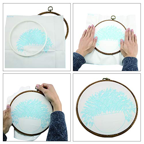 guofa 5pcs Different Size Embroidery Quilting Hoops Resin high Elasticity, Decorative Hanging Cross Stitch Hoops Frames for Christmas Embroidery Supplies - Thumbnail 5