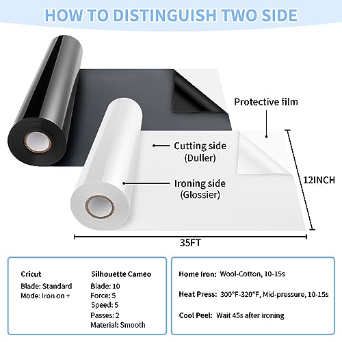 HTV Wärmetransfer-Vinyl Rolle – 30,5 Cm X 9,5 M, Braun, Für T-Shirts & Stoffe (Silhouette Cameo)