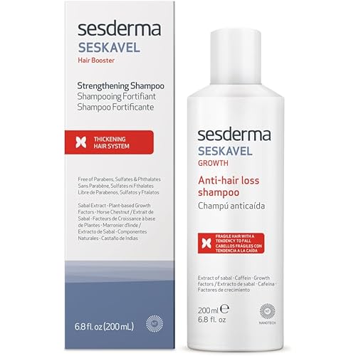 Sesderma SESKAVEL Strengthening Hair Shampoo for Thinning and Fragile Hair 6.8 fl. Oz