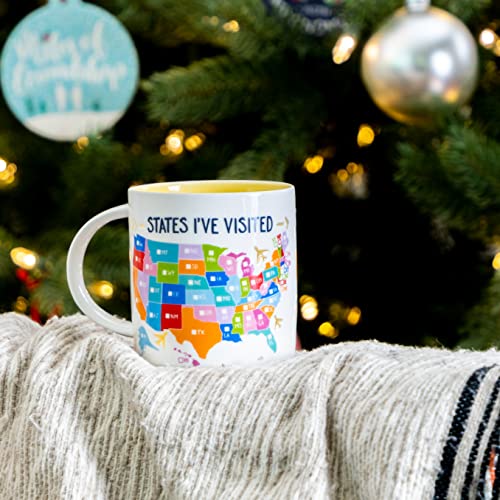 Taza de porcelana States I've Visited 11 oz miniatura 5