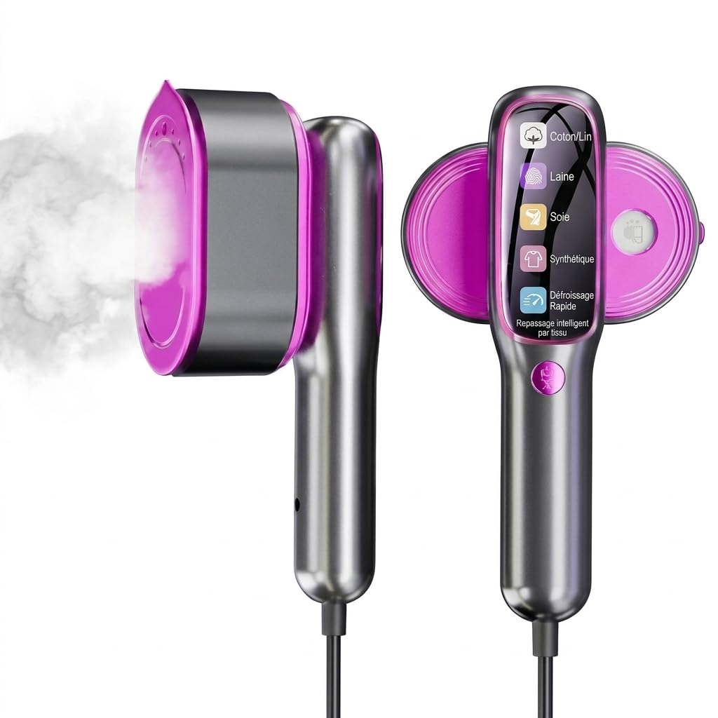 Przenośna parownica do ubrań 1200 W, ultraszybkie żelazko pionowe, podgrzewane w 15 s, przenośny parownik podróżny 2 w 1 z obrotową głowicą 180°, idealny do podróży, do domu i biura