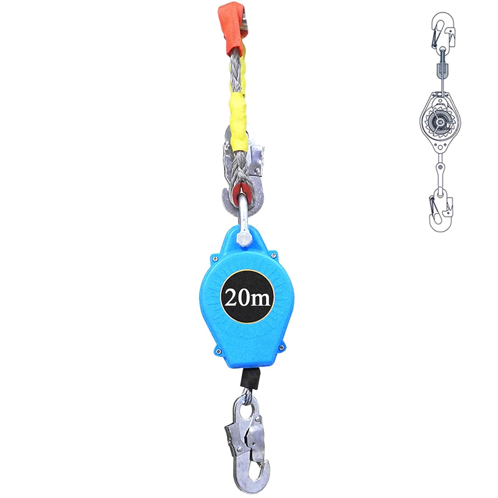 Buy Self Retracting Lifeline 16 Ft Fall Protection Retractable Safety
