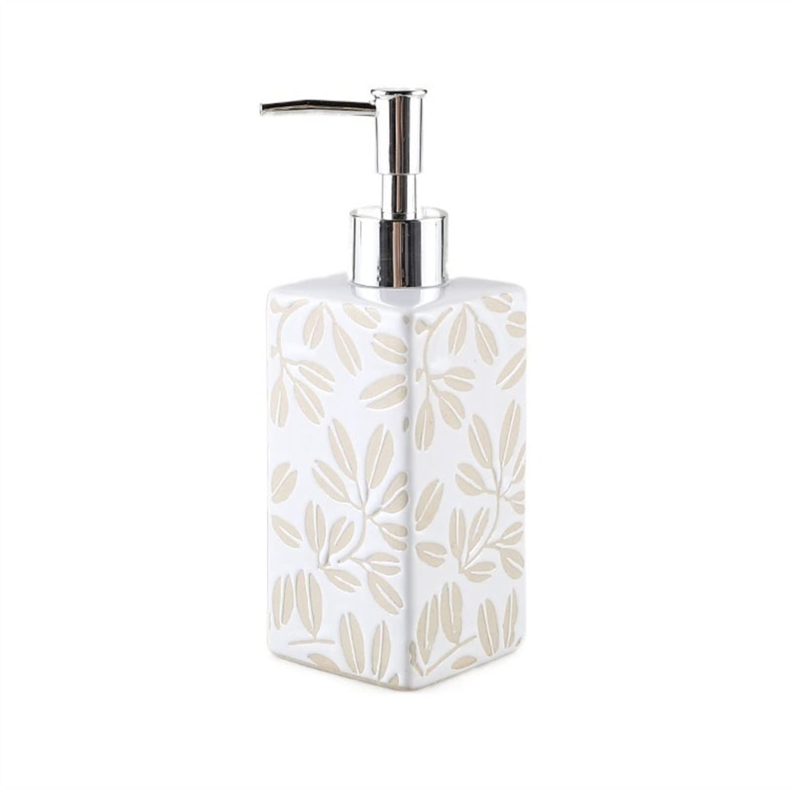 Dispenser per Doccia da 350 ml, flacone per lozione in Ceramica con pressa, Dispenser di Gel Separato per Uso Domestico, Hotel e Toilette.