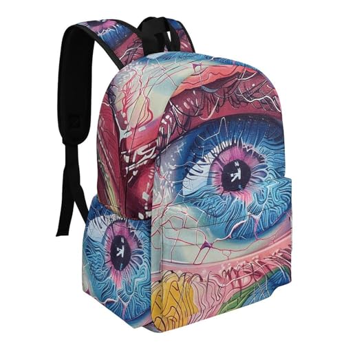 Backpack Travel Laptop Backpack for Men Women Close-Up of Eyeball Casual Daypack Adjustable Lightweight Computer Bag2