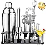 🥃Utilice ocasiones: Cocktail Shaker son adecuados para su uso en bares, familias, restaurantes, hoteles y otras ocasiones. Es fácil de usar y simple de operar. Es utilizado por principiantes, bartenders y bartenders.Puedes hacer todas tus bebidas favoritas como Margaritas, Martini, Daiquiris, Cosmopolitan y Mojitos en casa o en el bar