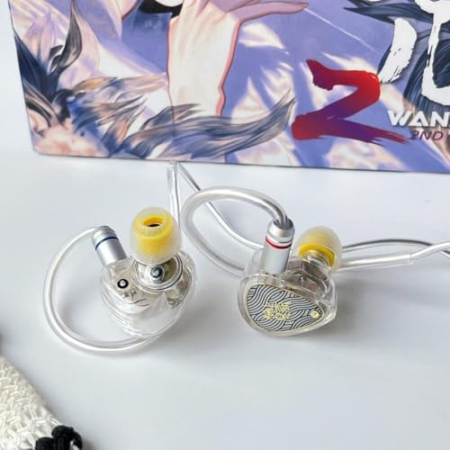 Image of TANGZU Wan'er S.G II in Ear Monitor, Gaming IEM Earphones, HiFi Wired Earphones with 10mm Single Dynamic Driver PET Diaphragm, 0.78mm Double pinhole Tangle-Free Detachable Cable (White, 3.5mm)