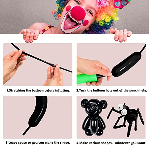 Image of Black Long Balloons Premium 260 Twisting Balloons Animals Magic for Birthday Kids Wedding Party Supply 100pcs