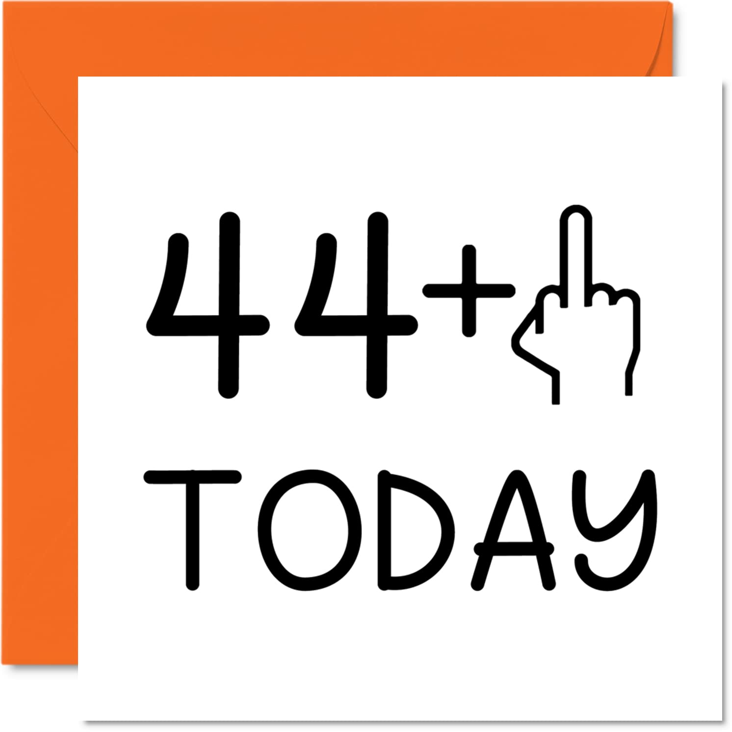 45th Birthday Card Funny for Women - Novelty Middle Finger - Rude Birthday Cards for Men, 145mm Greeting Cards, Joke Banter Cards Mum Dad Sister Brother Auntie Uncle Cousin