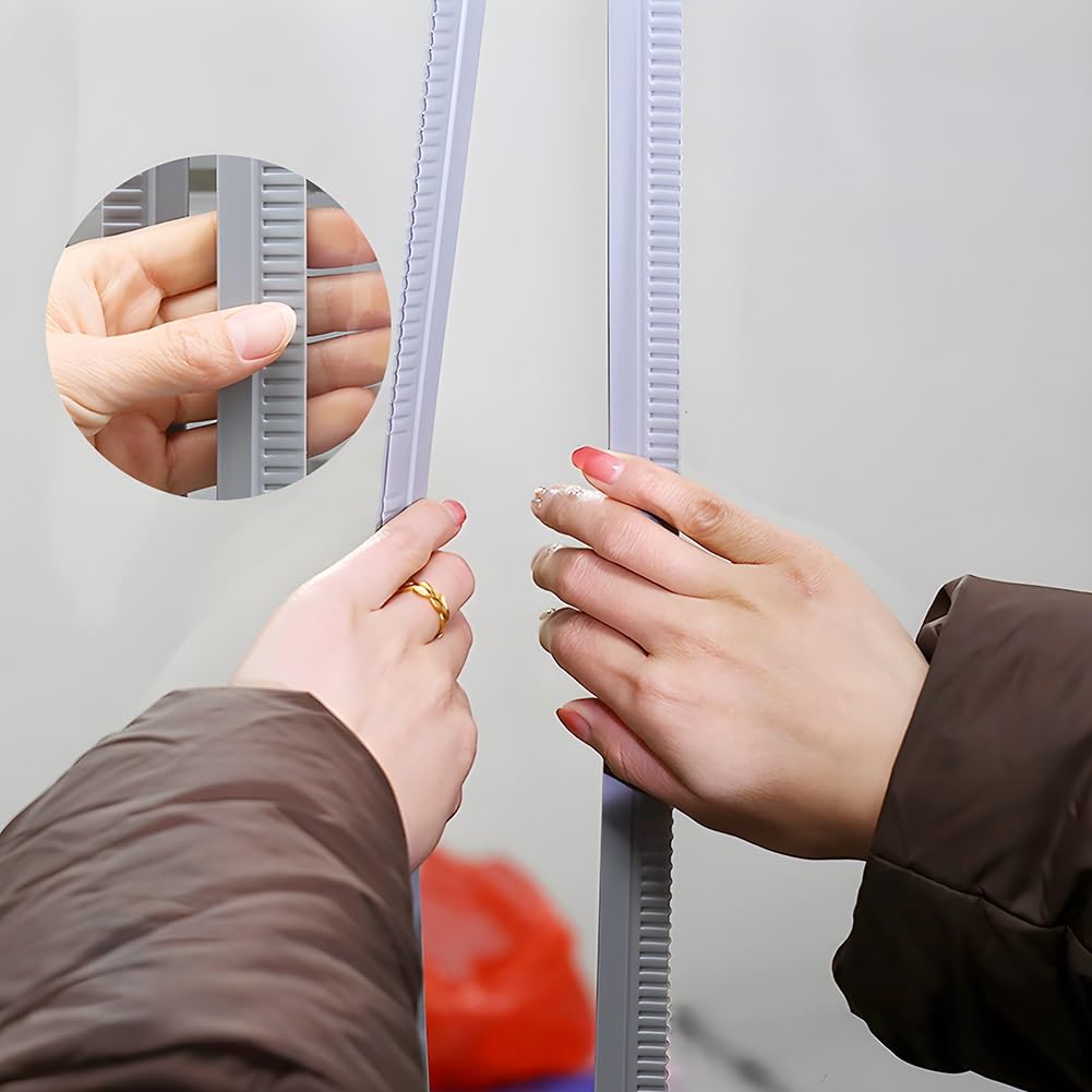 zktoermn Rideaux De Porte Transparents, Rideau De Séparation De Bande De PVC, Porte Blindée Magnétique De 3 Mm D'épaisseur, Convient pour Supermarché, Dépanneur(40x100cm/15.75x39.37in)
