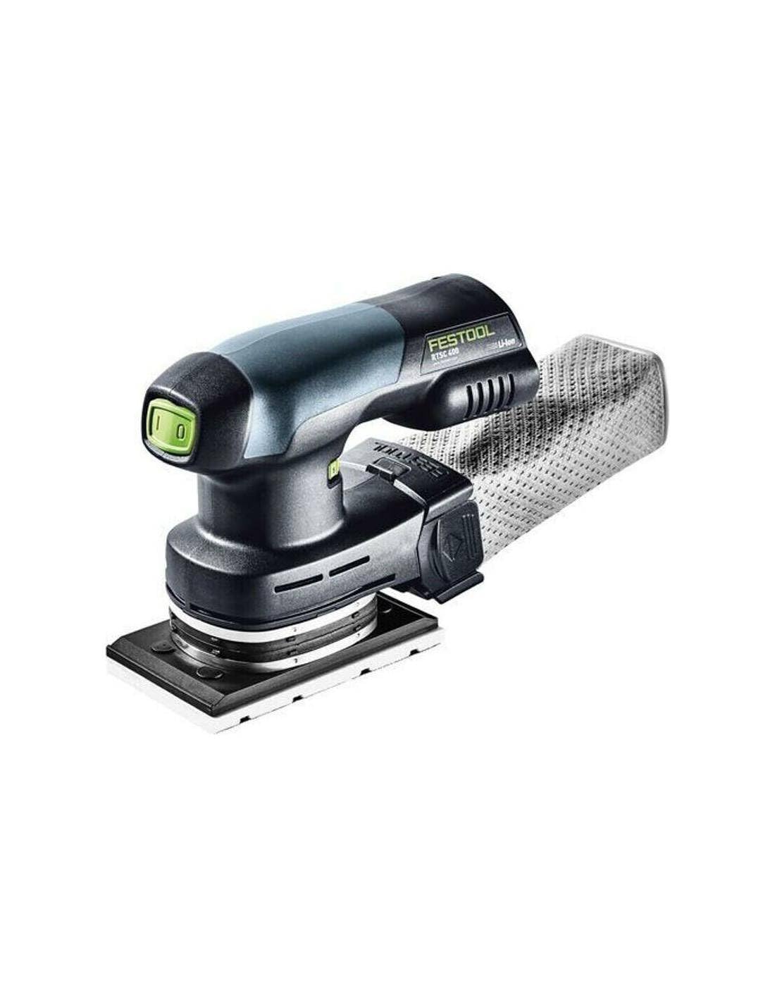 Festool Akku-Rutscher RTSC 400-Basic-ERGO - 18V Schwingschleifer Set | Bürstenloser EC-TEC Motor, 3,1 Ah Ergo-Akkupack, 80x130 mm Schleifschuh, Staubfangbeutel, im robusten Systainer SYS3 M 187