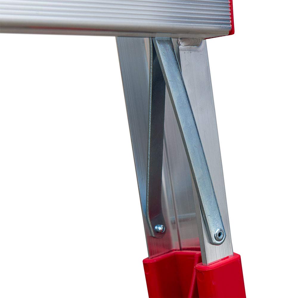 Faraone - Escalera de Aluminio - Escalera Telescópica TELES.T6-185 x 60 x 21 cm - 12+12 Peldaños - Escalera de Aluminio Multiusos - Altura Regulable - Muy Resistente y Estable
