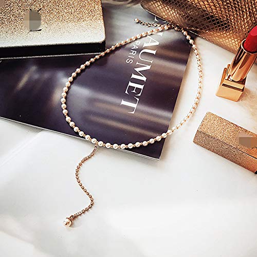 Image of Yellow Chimes Fancy Party Ware Pearl Choker Necklace for Women and Girls